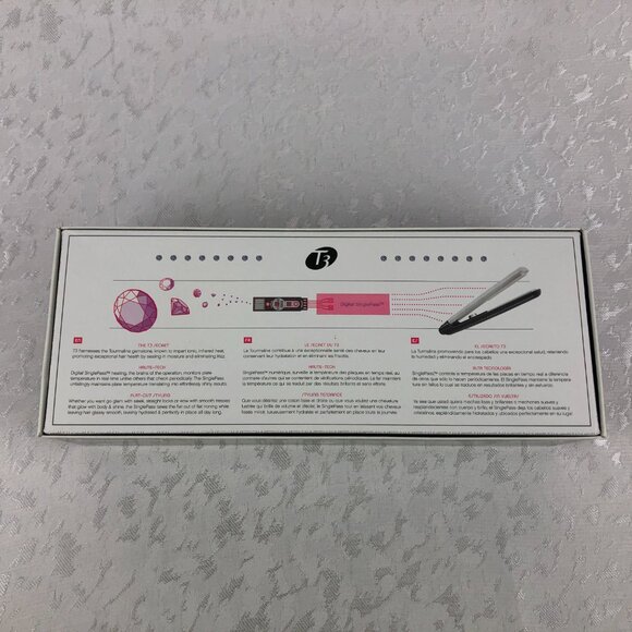 T3 SinglePass White & Black Flat Iron for World-Class Hair New in Box Never Used - Picture 12 of 12